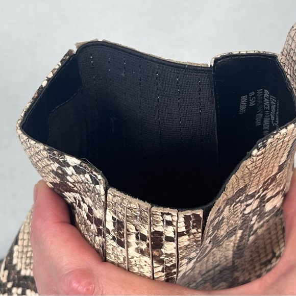 Nordstrom Leather Snakeskin Block Heel Boots Size 8.5 - Picture 11 of 12
